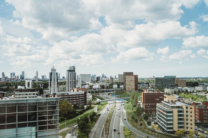 Kantoor Rotterdam uitzicht