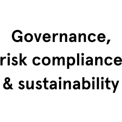 Governance, risk compliance & sustainability